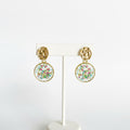 Crimson Bloom Resin Hook Earrings