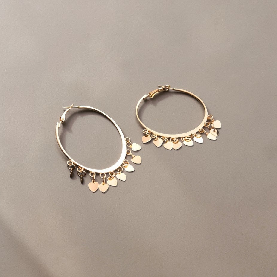 Amora Charm Hoops