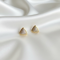 Geo Pavé Triangle Studs