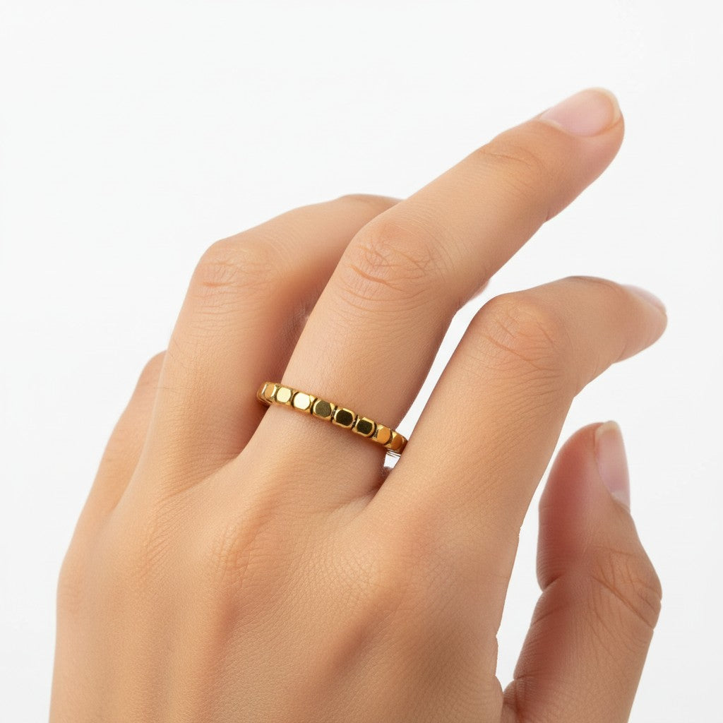 Beaded Glow Adjustable Ring (Anti-Tarnish)