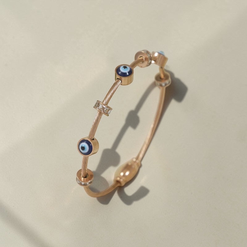 Evil Eye Cable Bangle