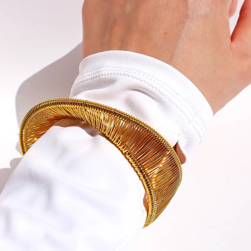 Aurelia Woven Gold Cuff