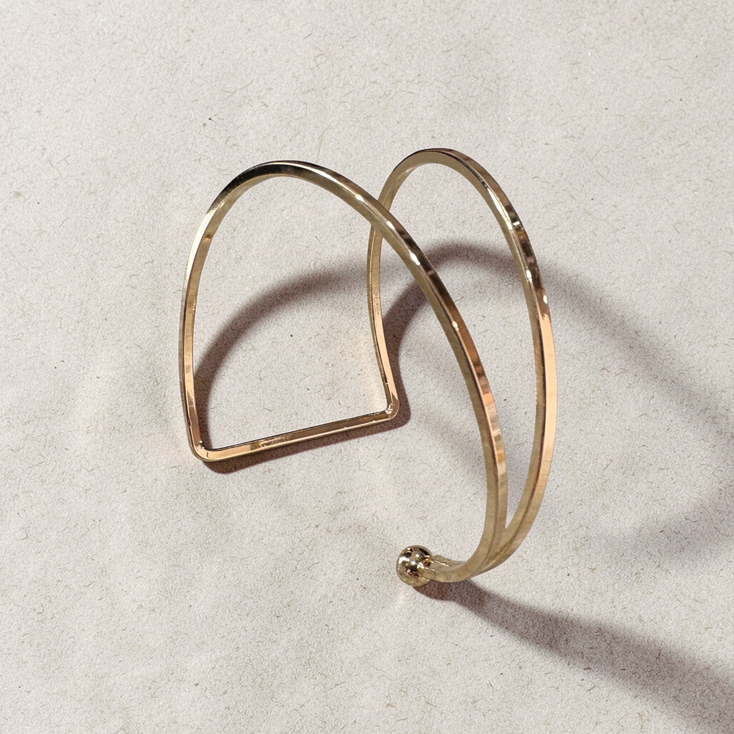 Arco Sculptural Gold Cuff Bracelet