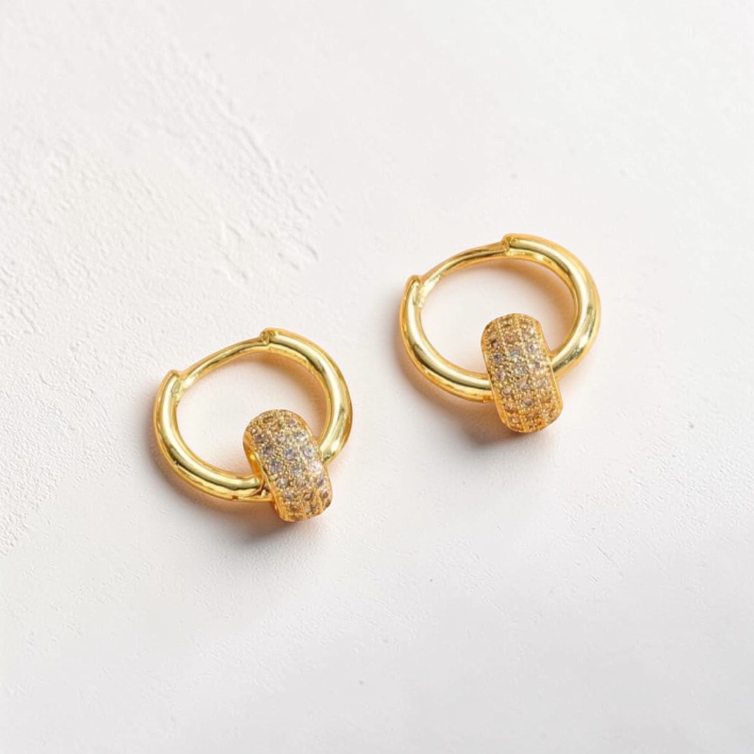 Luxe Pavé Huggies