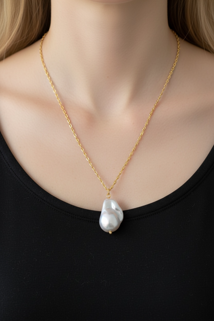 Opaline Freshwater Pearl Pendant