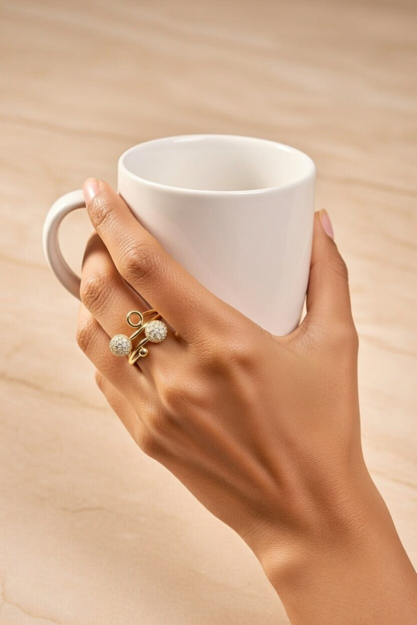 Orbit Spark Adjustable Ring (Anti-Tarnish)