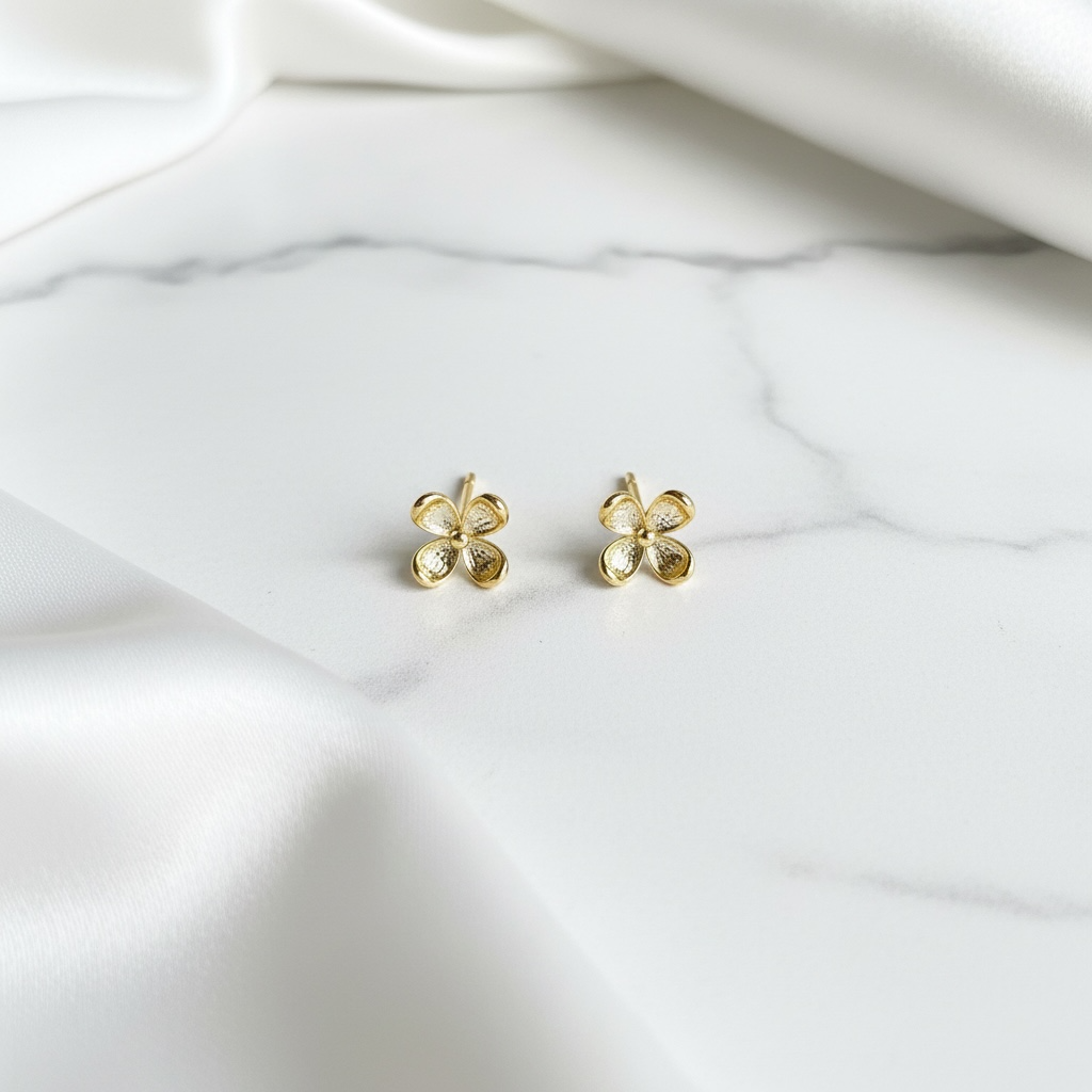 Mini Bloom Flower Studs — Gold/Silver