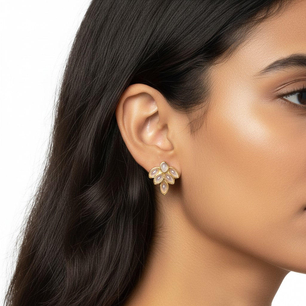 Lunelle Leaf Cluster Studs