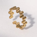 Pebble Chain Adjustable Statement Ring