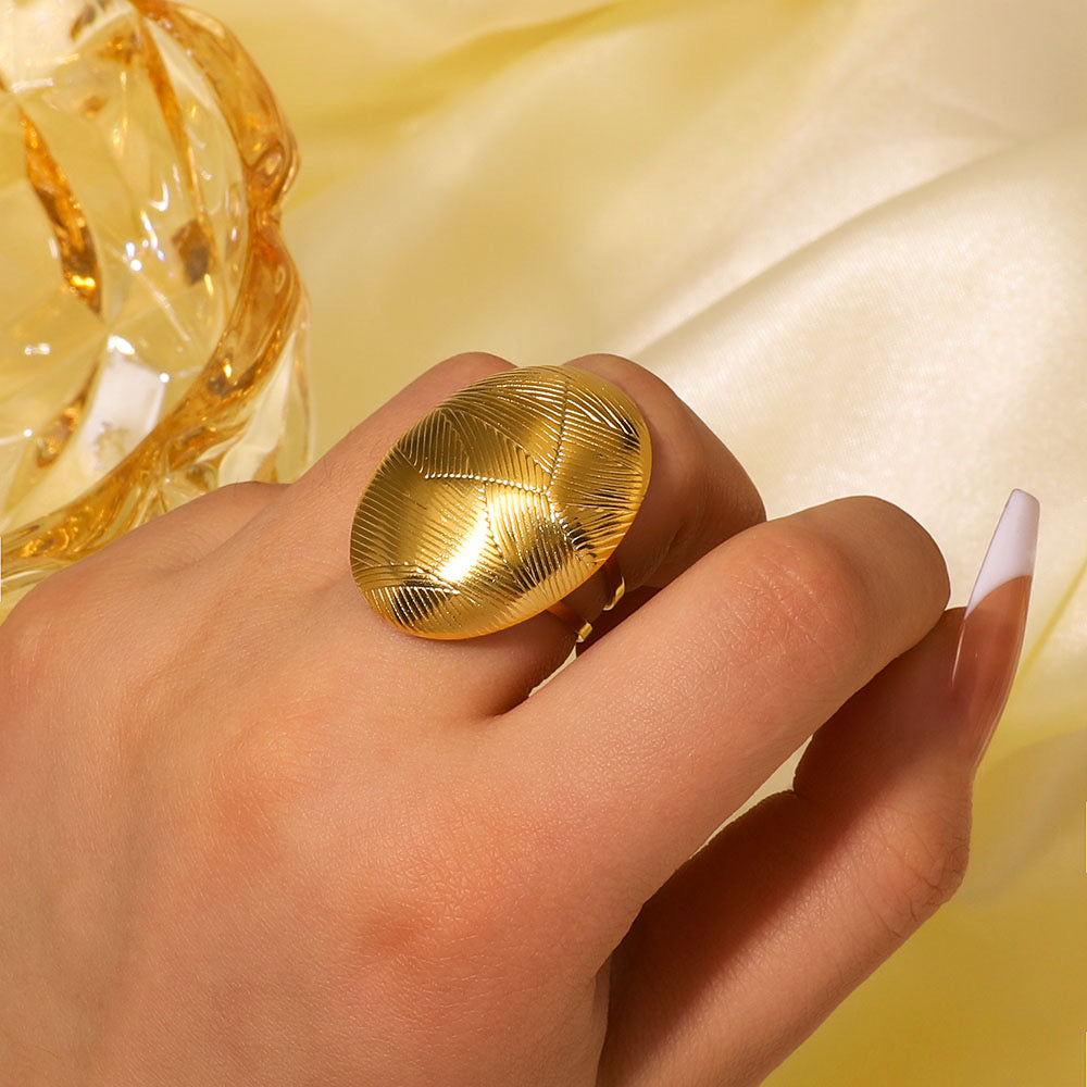 Golden Dome Statement Adjustable Ring