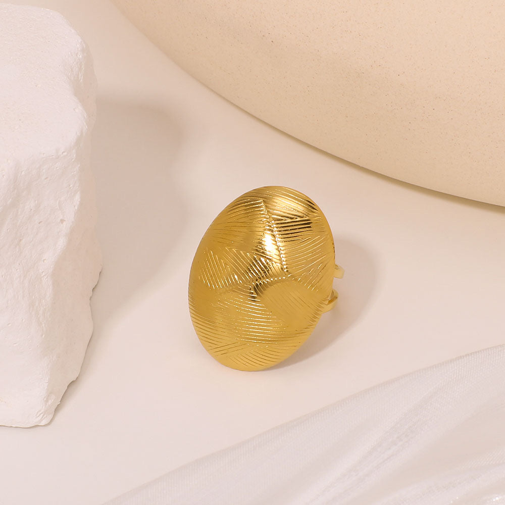 Golden Dome Statement Adjustable Ring
