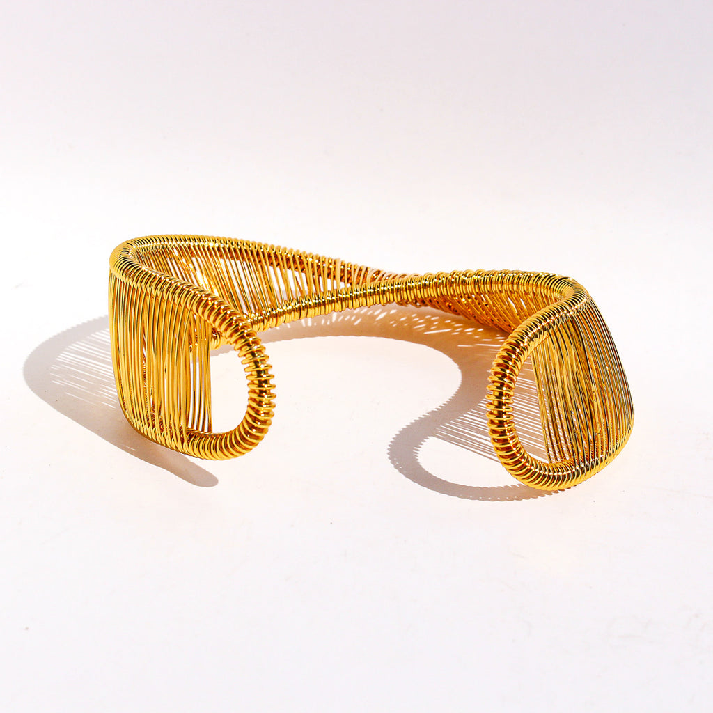 Aurelia Woven Gold Cuff