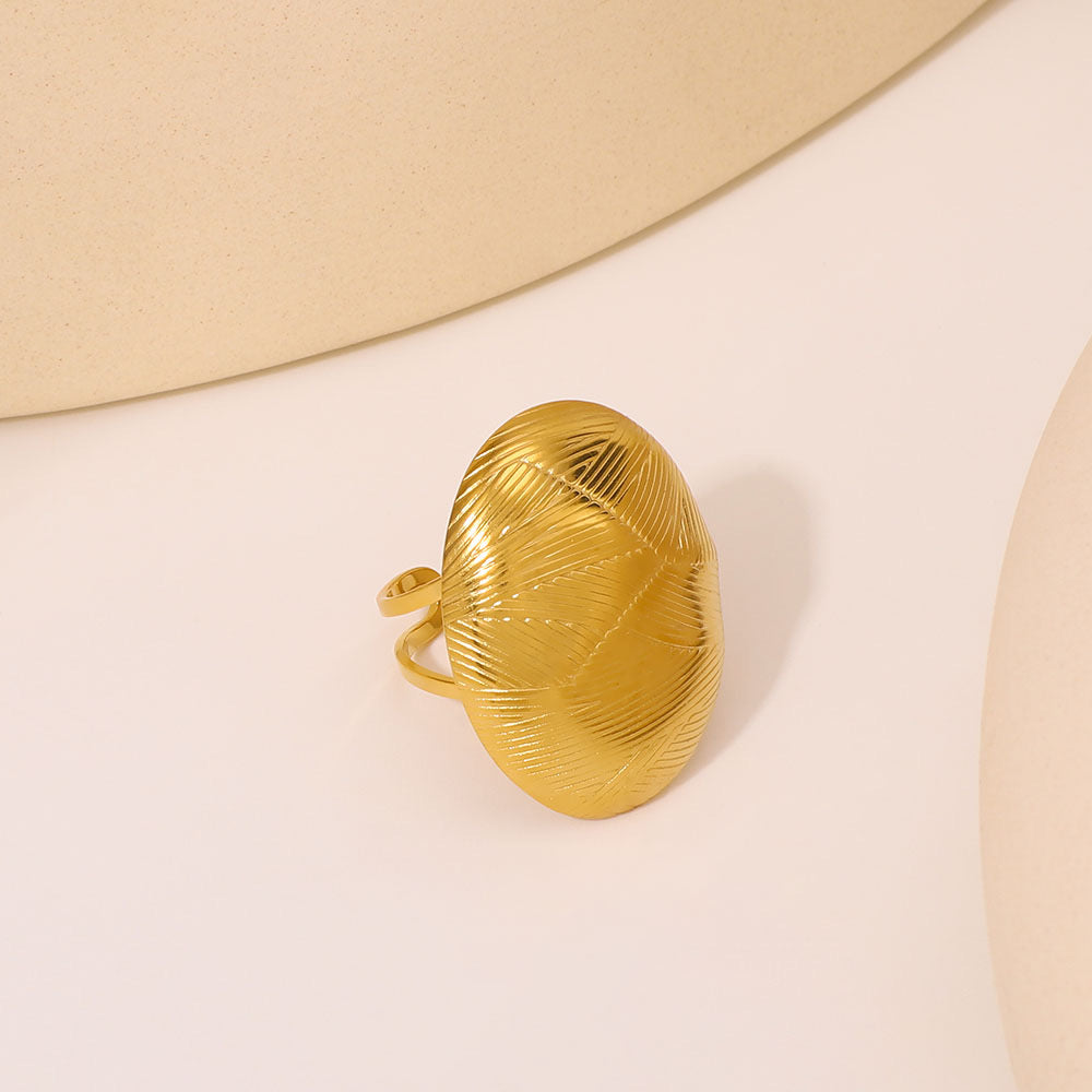 Golden Dome Statement Adjustable Ring