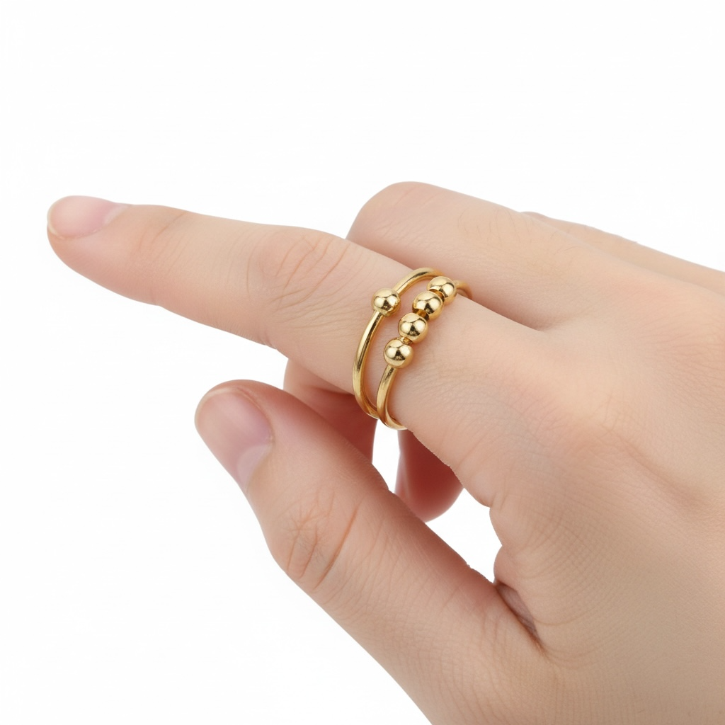 Dual Glow Spinner Adjustable Ring (Anti-Tarnish)