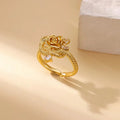 Rose Radiance Adjustable Ring (Anti-Tarnish)