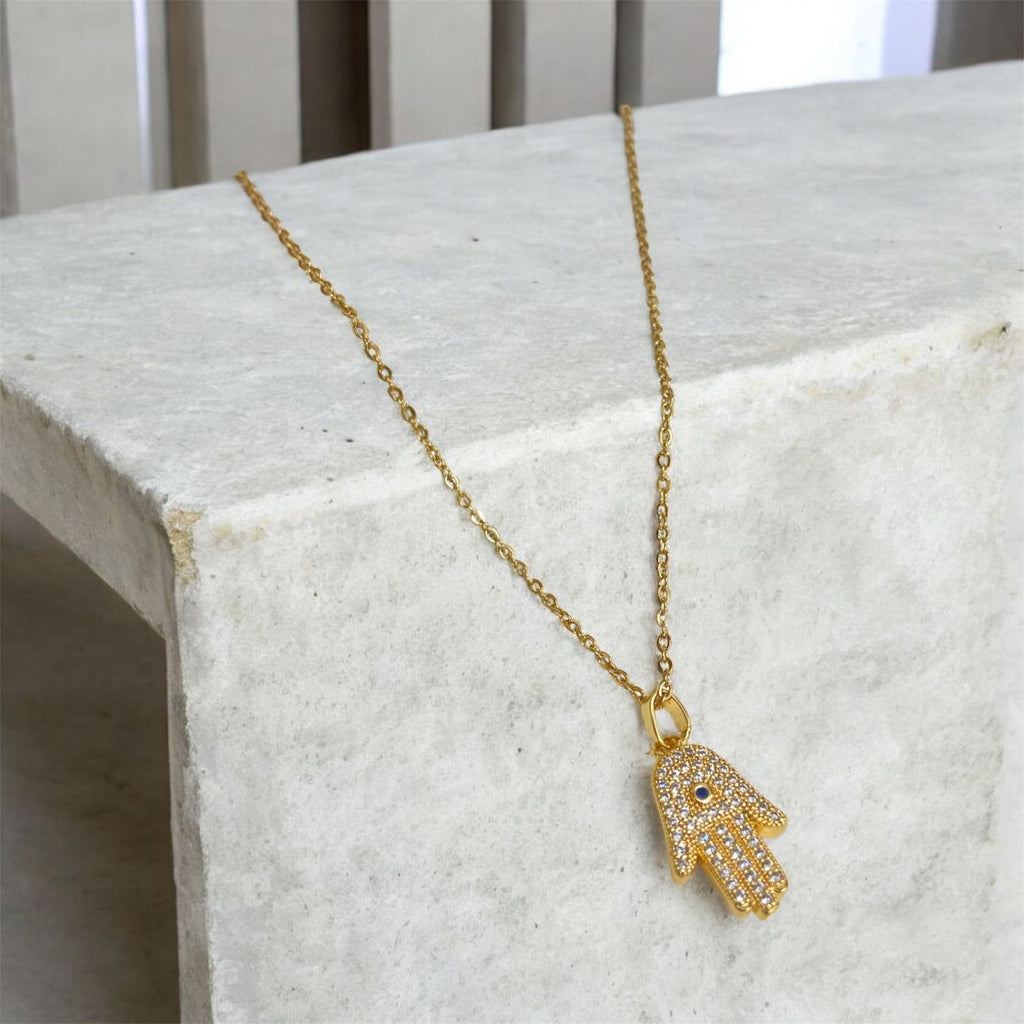 1. Serene Hamsa Necklace