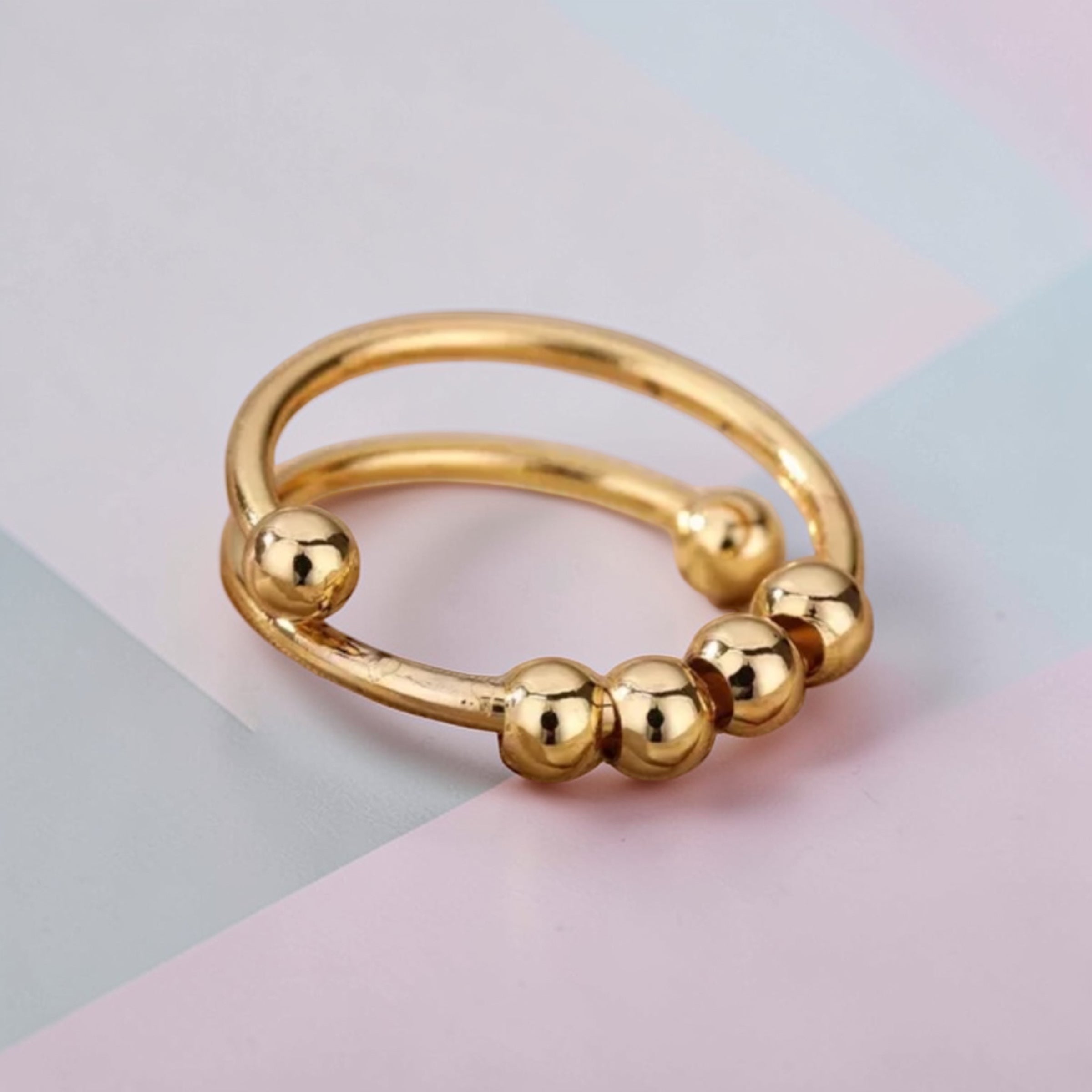 Dual Glow Spinner Adjustable Ring (Anti-Tarnish)