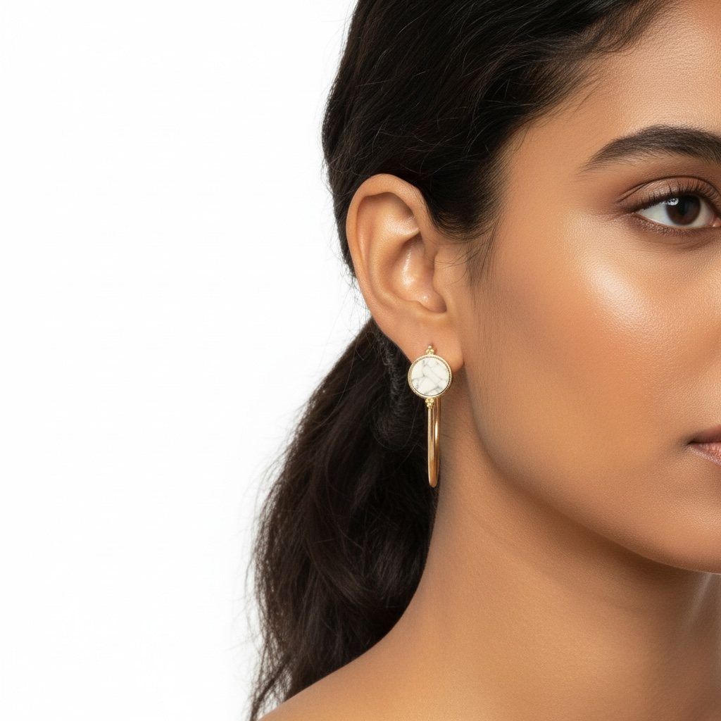 Luna Stone Hoops
