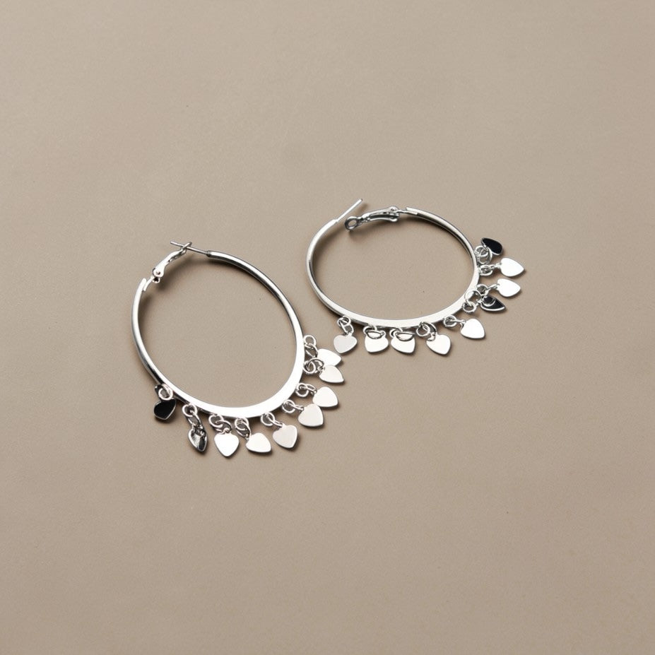 Amora Charm Hoops