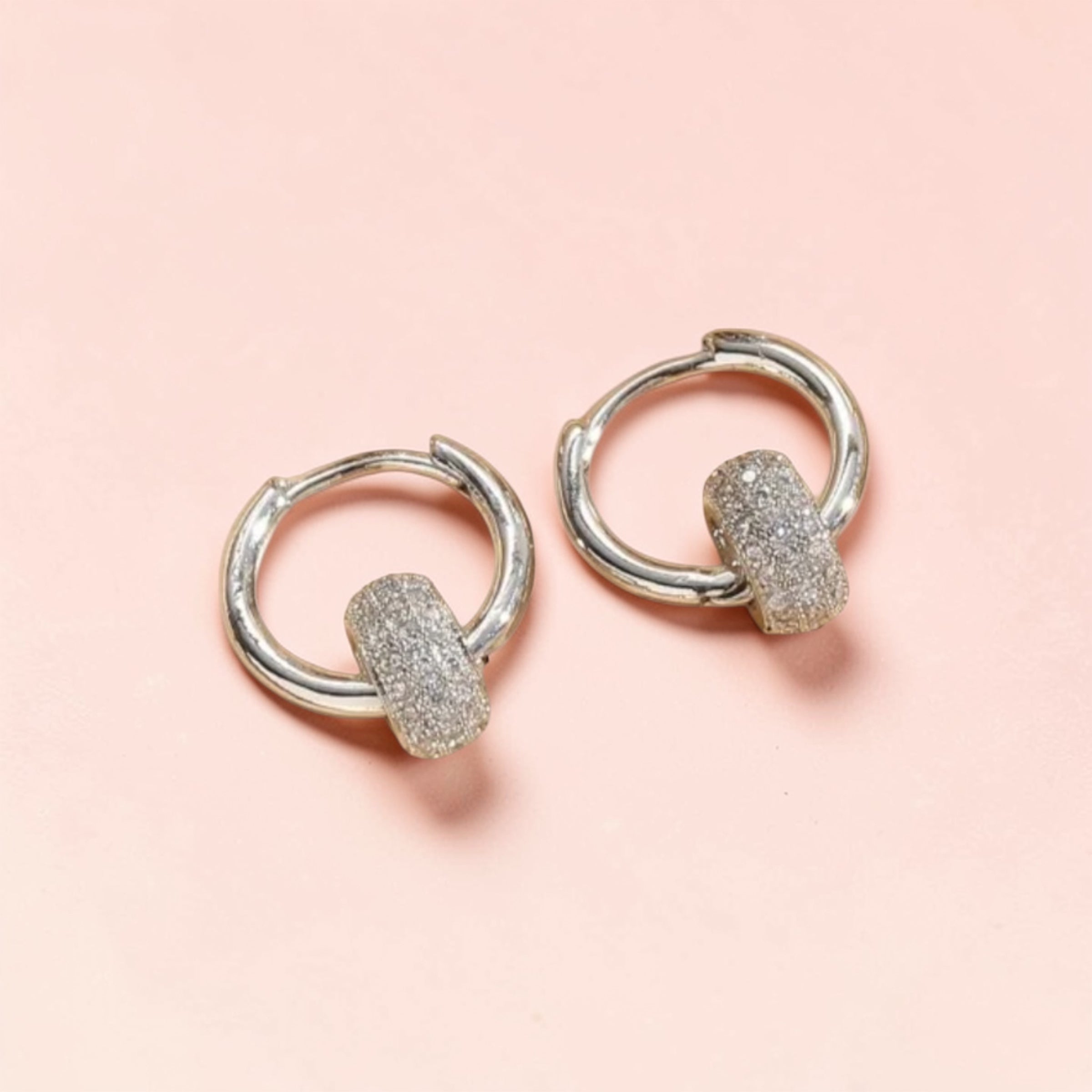 Luxe Pavé Huggies