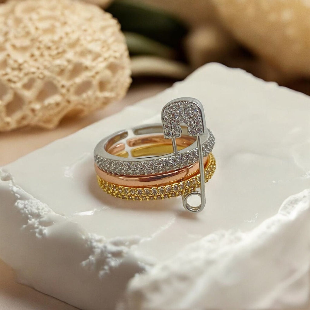 Trinity Luxe Stack Ring