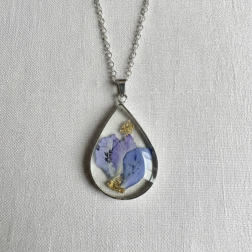 Botanical Resin Pendant Necklace