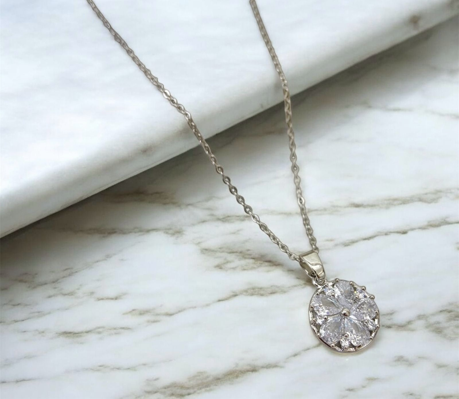 Crystal Cluster Pendant Necklace