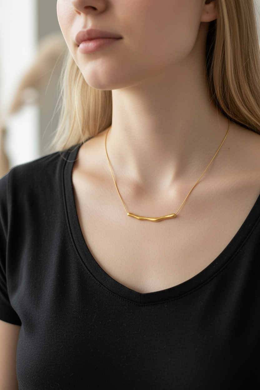 Verde Twig Bar Necklace
