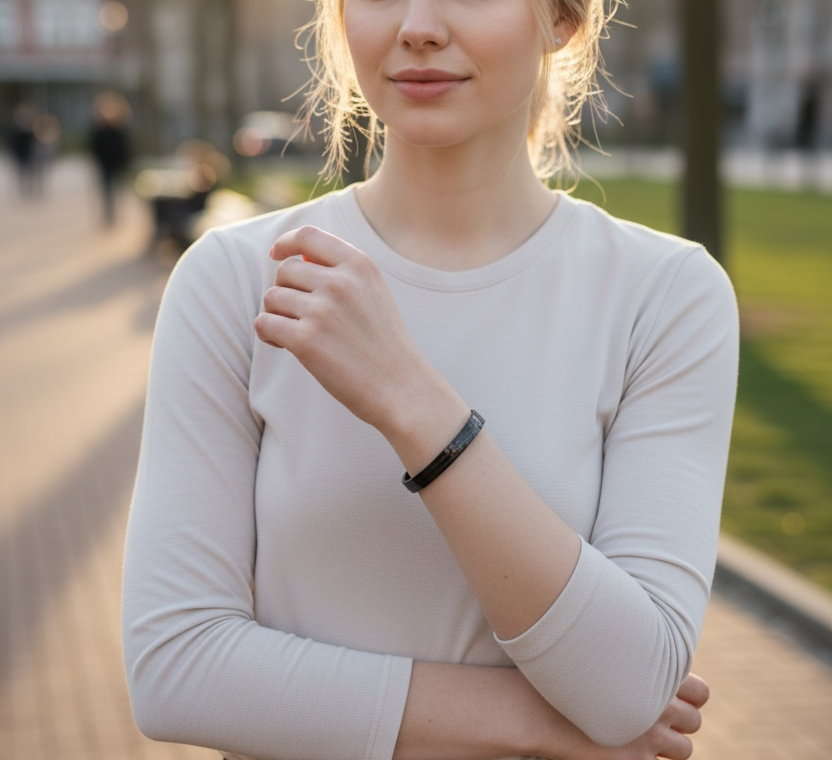 Noir Minimal Flat Bangle